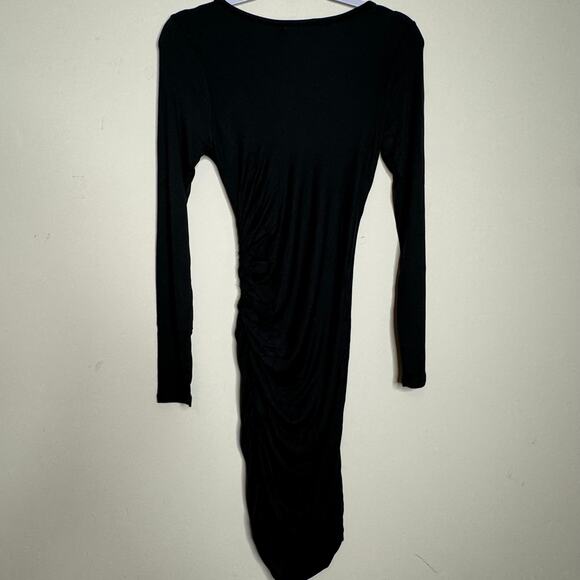 Laila Jayde Asymmetrical Shirred Dress in Black NWT Size XS - Picture 6 of 10